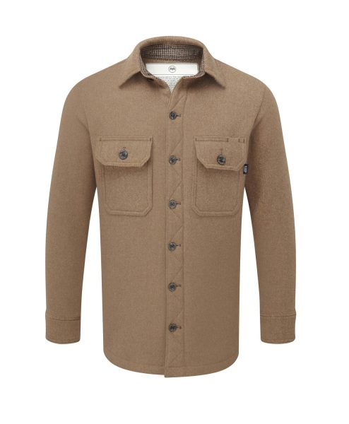 McNair men's merino Moonraker Jacket in Camel