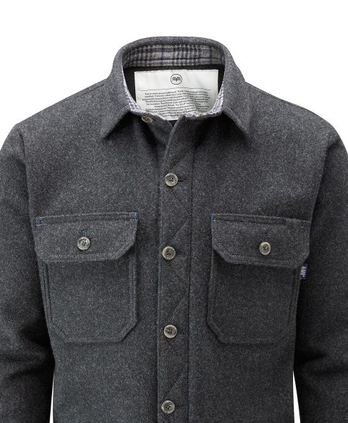 McNair men's merino Moonraker Jacket in Charcoal