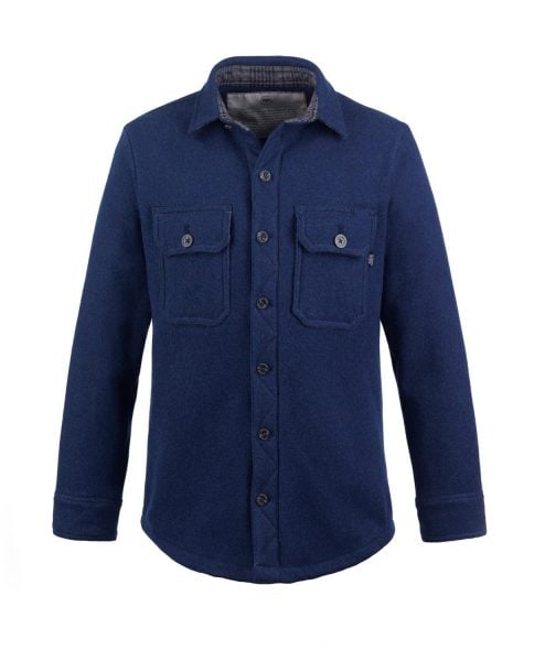 McNair men's merino Moonraker Jacket in Slawit Blue